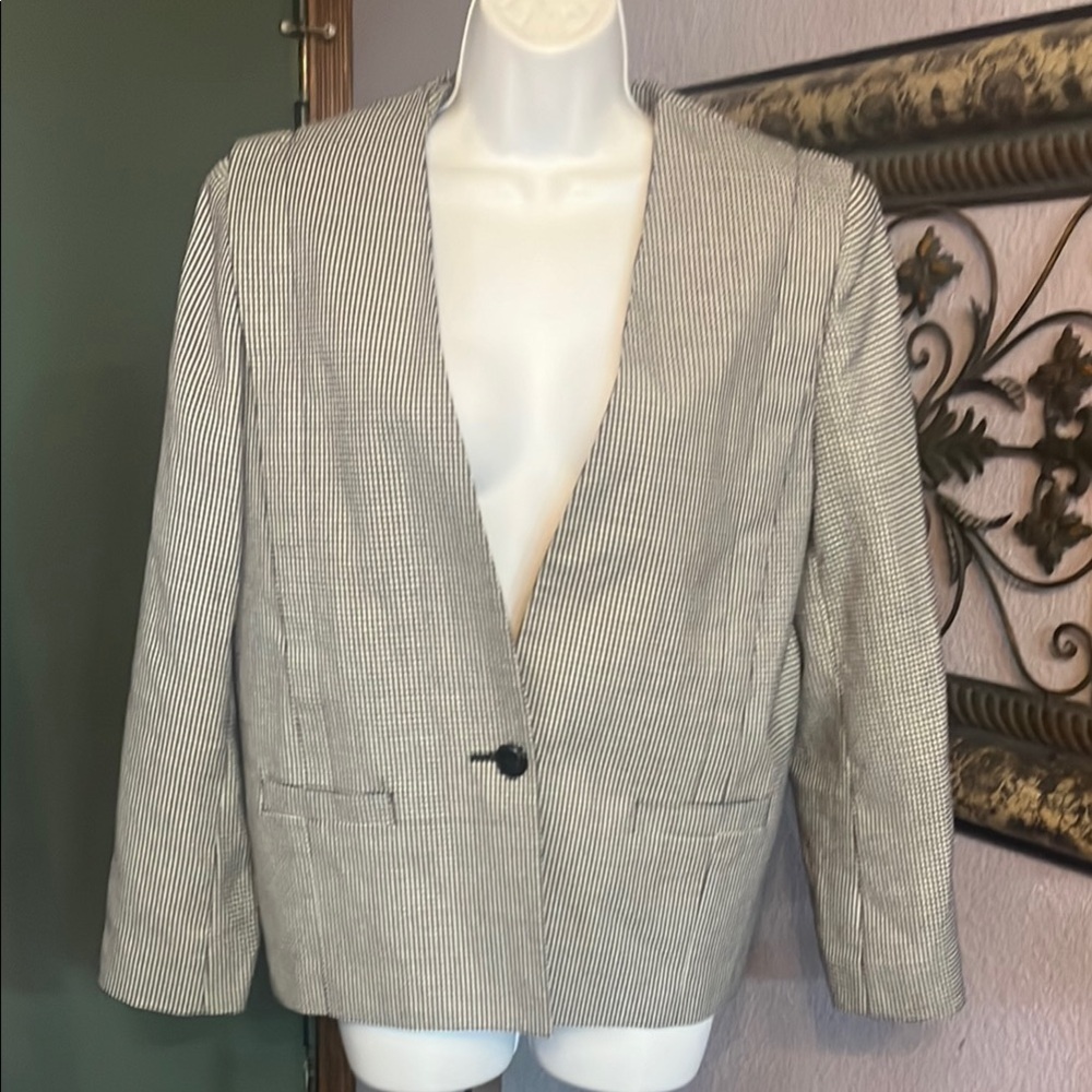 VTG Sheridan Square Herringbone Women's black/ white Blazers/Suits Jackets Sz 12